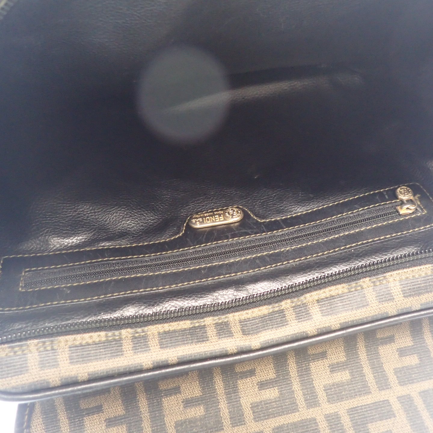 中古◆フェンディ ハンドバッグ ズッカ ブラウン系 FENDI【AFE11】