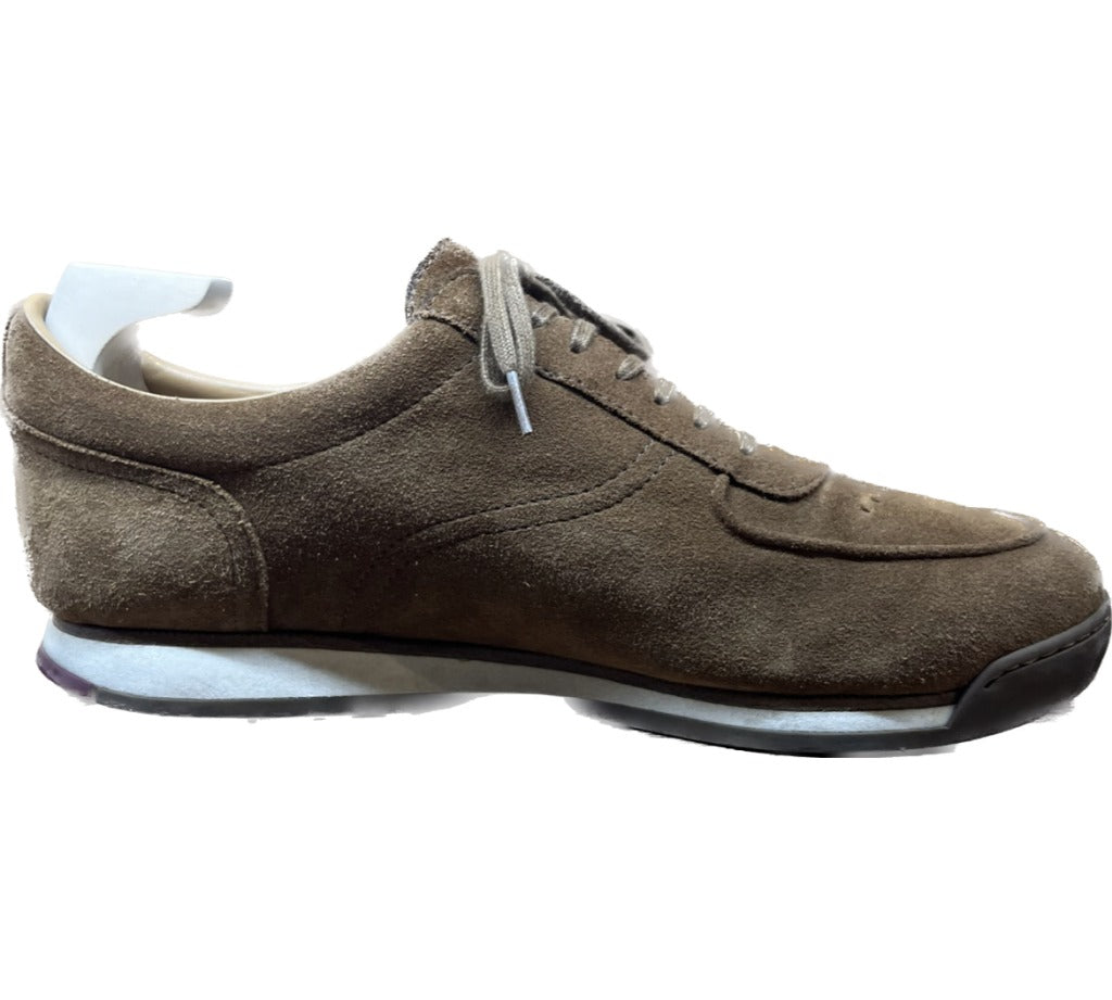 状况良好◆John Lobb 运动鞋绒面革 UK8.5 棕色 JOHN LOBB