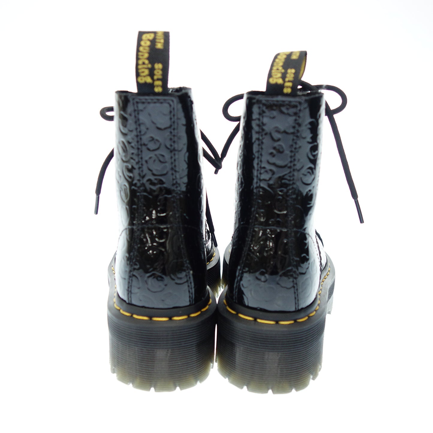美品◆ドクターマーチン レザーブーツ パテント 8ホール レディース ブラック サイズUK3 Dr.Martens【AFC5】