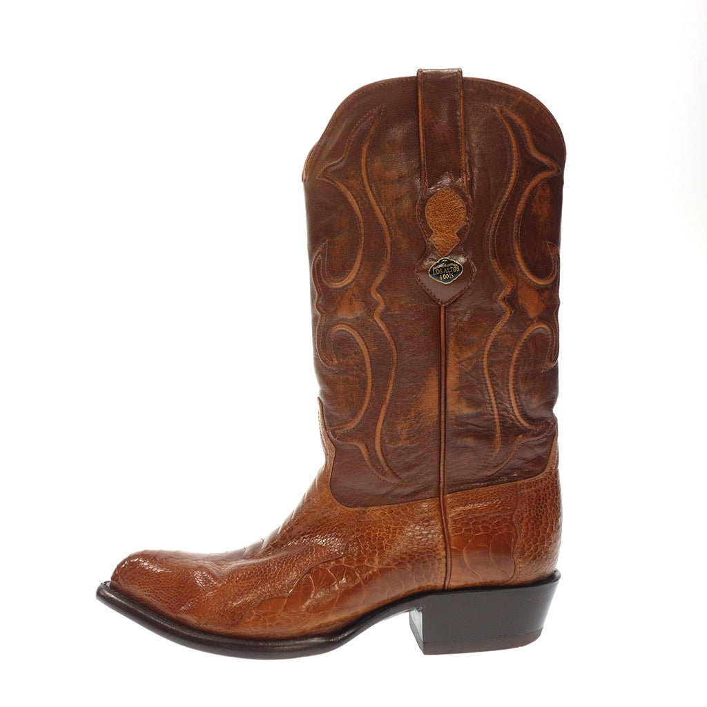 中古◆ロス アルトス エキゾティックレザー ウエスタン ブーツ USA8.5 ブラウン系 LOS ALTOS BOOTS【AFC9】