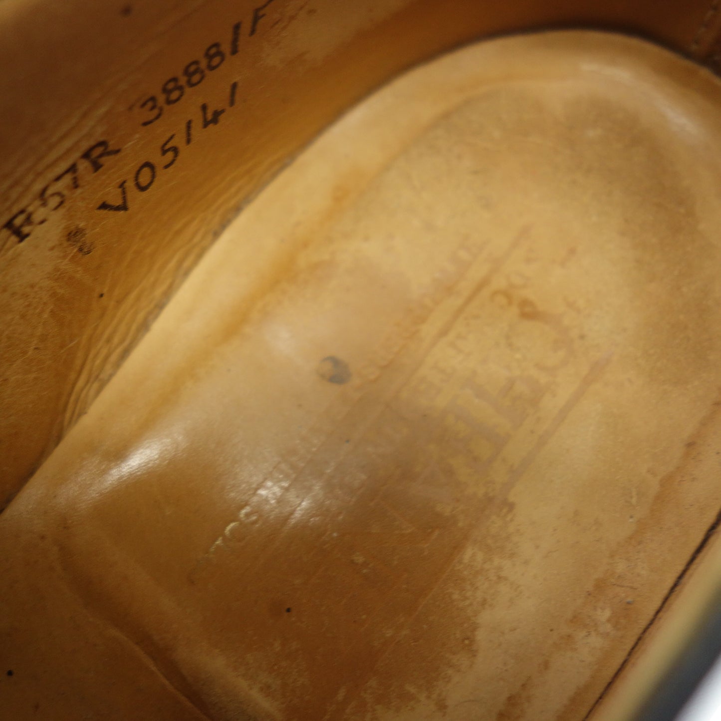 中古◆チーニー レザーシューズ Uチップ R67R 3888 メンズ ブラック系 サイズ7.5 CHEANEY【AFD8】