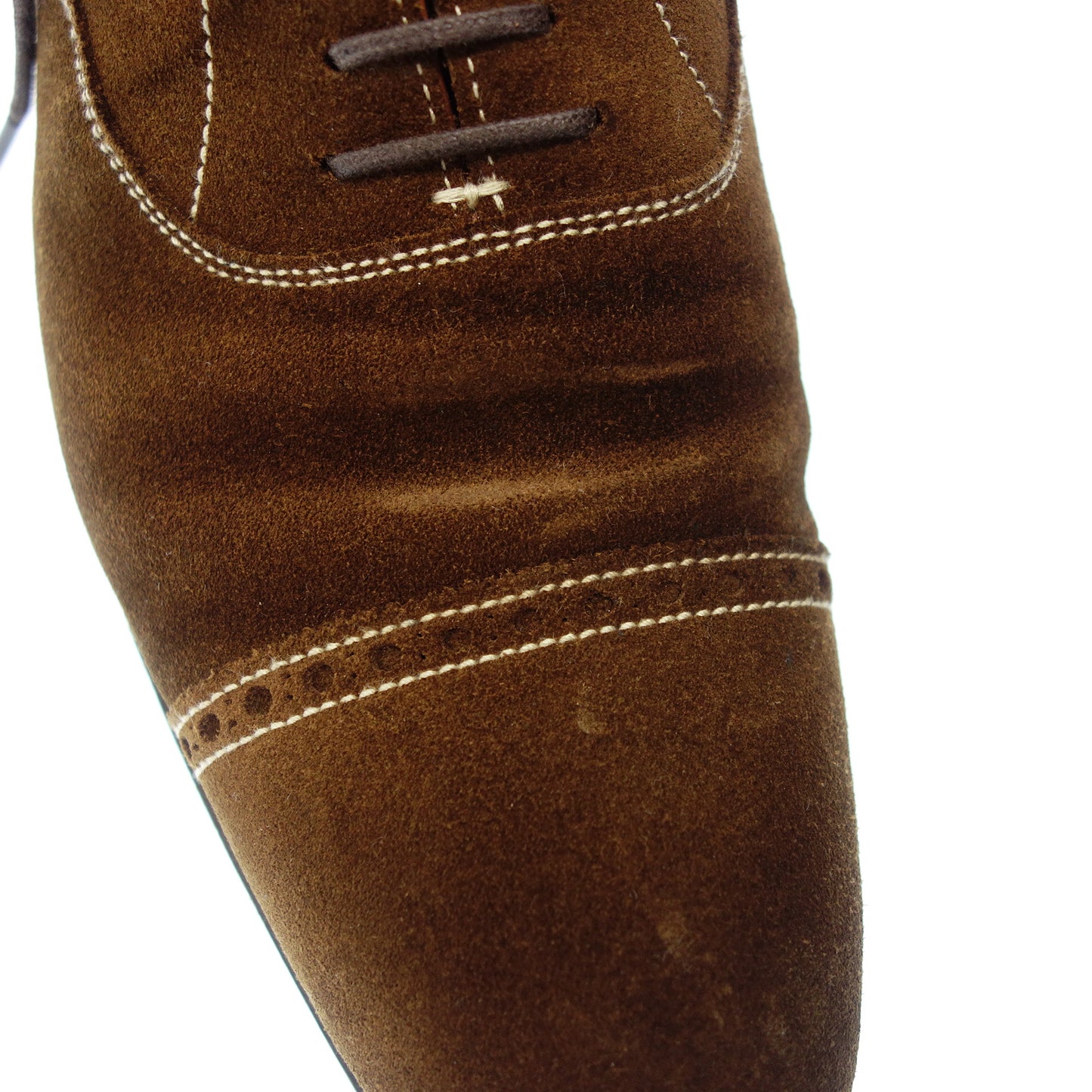 美品◆クロケット&ジョーンズ レザーシューズ ハンドグレードライン MELCOMBE 内羽根 スエード メンズ ブラウン系 サイズ7D Crockett&Jones【AFC33】