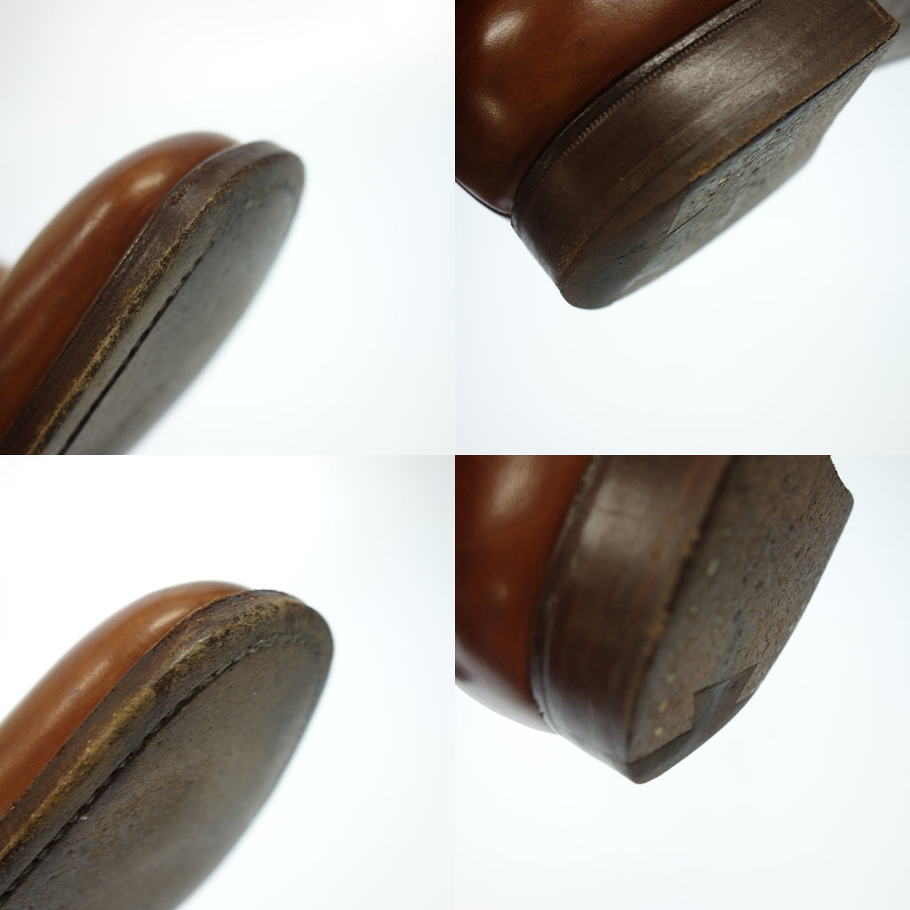 中古◆クロケット&ジョーンズ レザーシューズ TEMPLE 8624 ストレートチップ メンズ 7 茶 Crockett&Jones【AFC47】