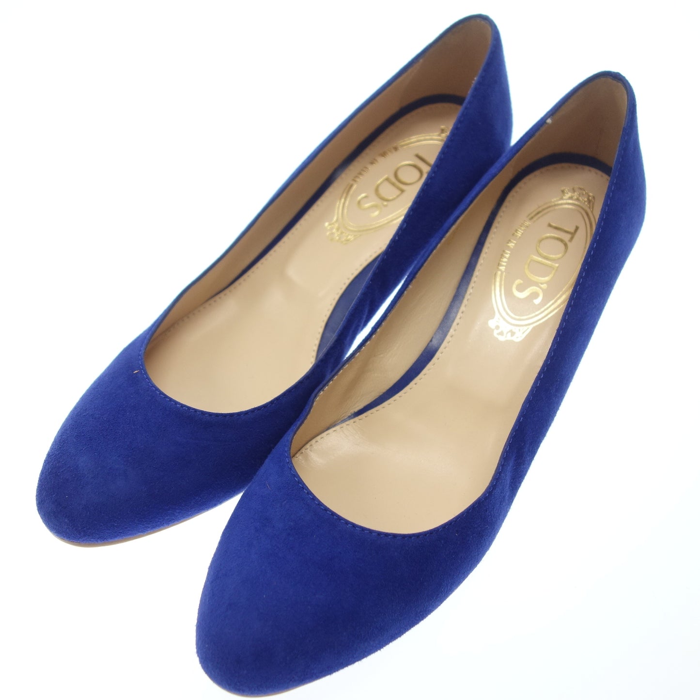 トッズ レザーパンプス スエードレザー レディース 35 青 TOD’S【AFD5】【中古】