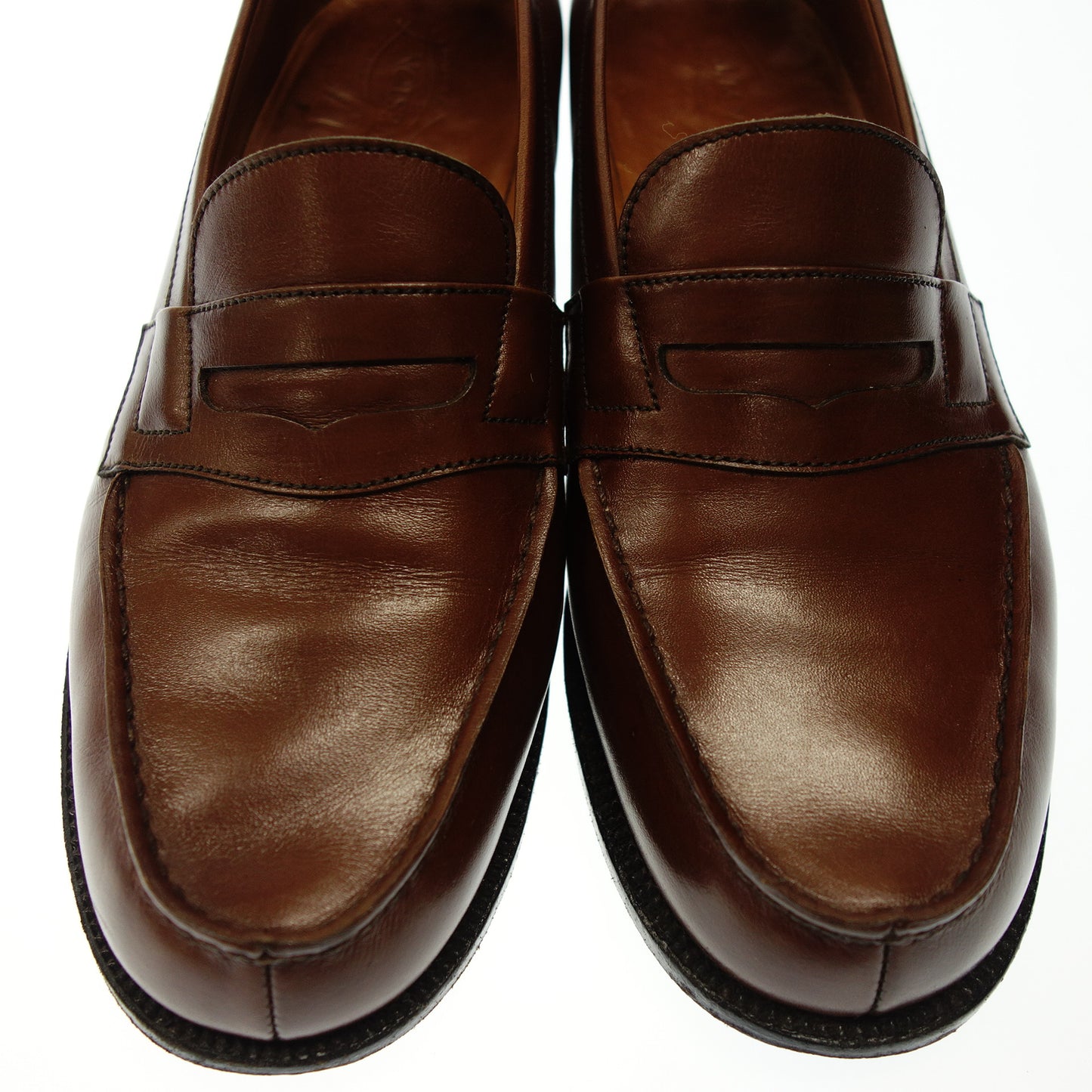美品◆ジェイエムウエストン レザーローファー 180 シグニチャー レディース 2.5D 茶系 J.M. WESTON【AFC51】