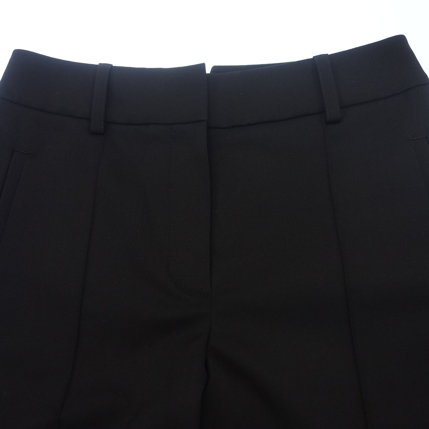 極美品◆エルメス ワイドパンツ 裏地H レディース ブラック系 サイズ34 HERMES【AFB35】