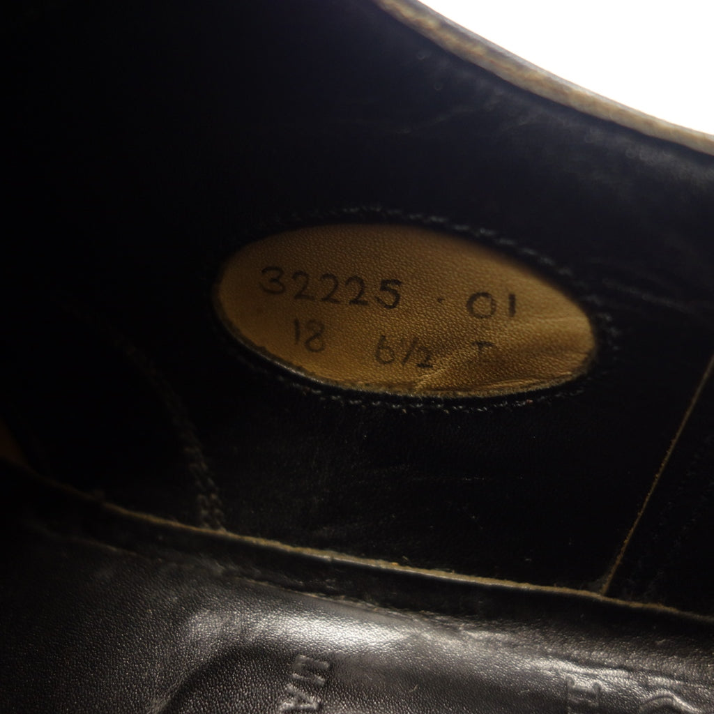 極美品◆グレンソン レザーシューズ キャップトゥ メンズ ブラック サイズ6.5D Grenson【AFC29】