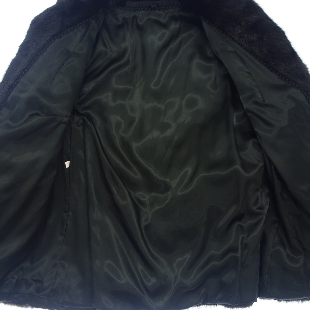 中古◆ノーブランド 毛皮ジャケット ミンク ダークブラウン サイズ15【AFF19】