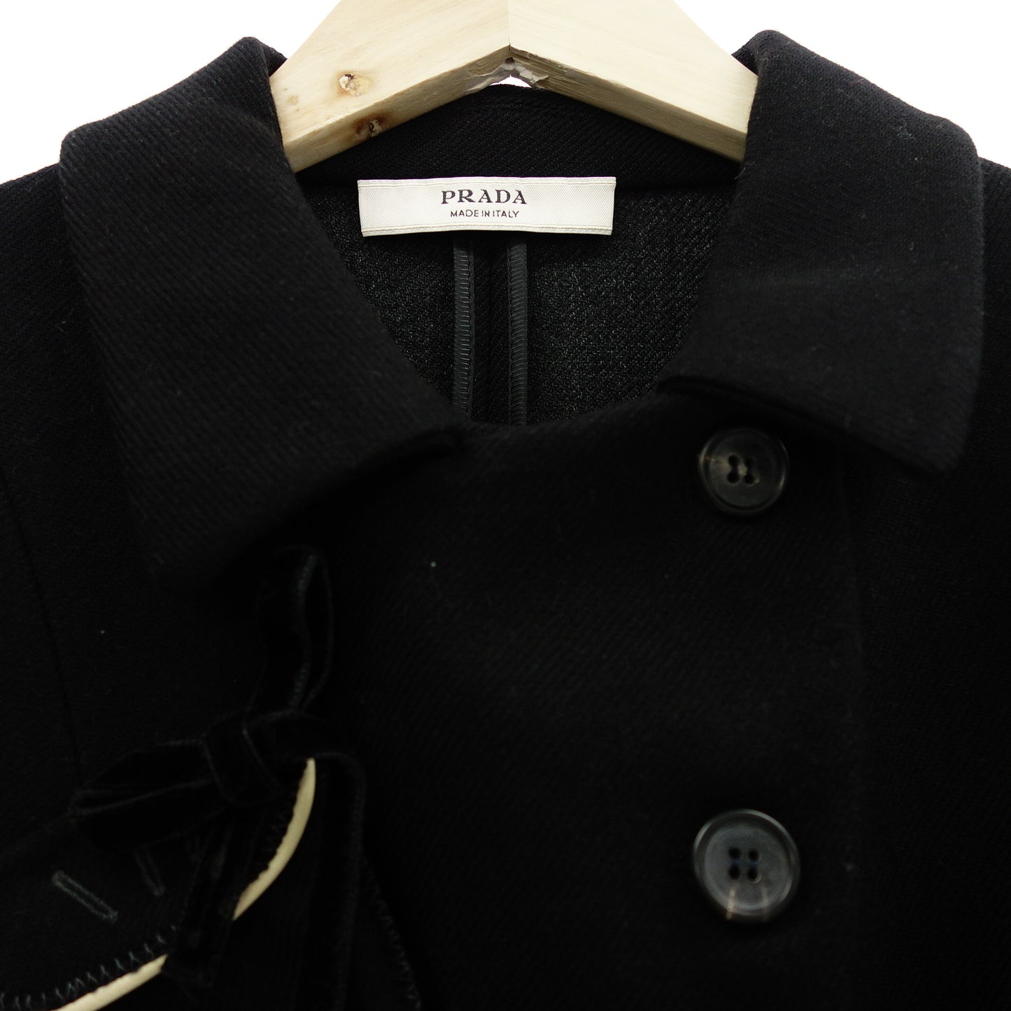 プラダ セットアップ スカート ジャケット ウール レディース ブラック PRADA【AFA9】【中古】