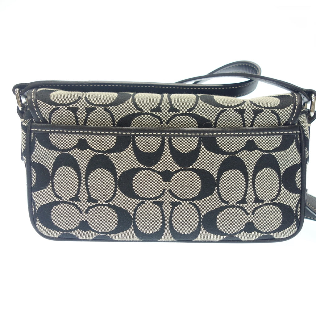 美品◆コーチ ショルダーバッグ ブラック×グレー ショルダーバッグ COACH【AFE1】