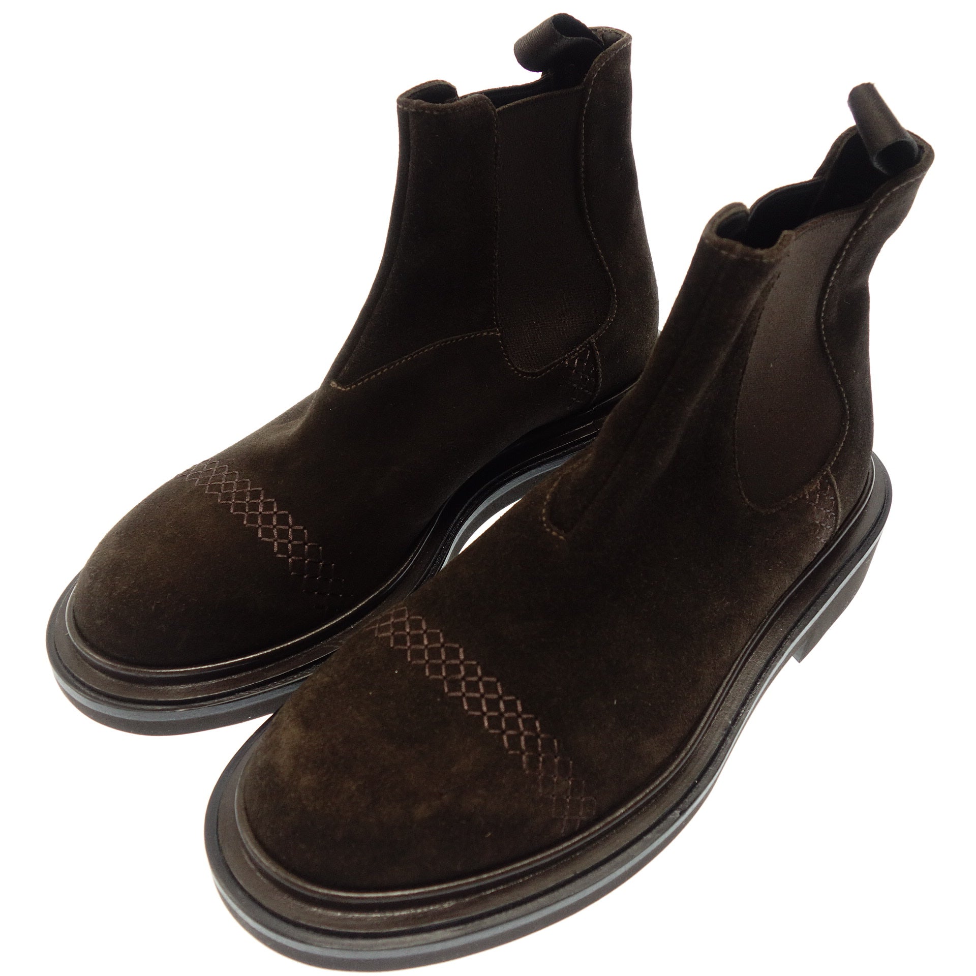 ブーツアルマーニ／GIORGIO ARMANI ワークブーツ シューズ 靴 メンズ 男性 男性用レザー 革 本革 ブラック 黒  225 GU Uチップ Vibramソール
