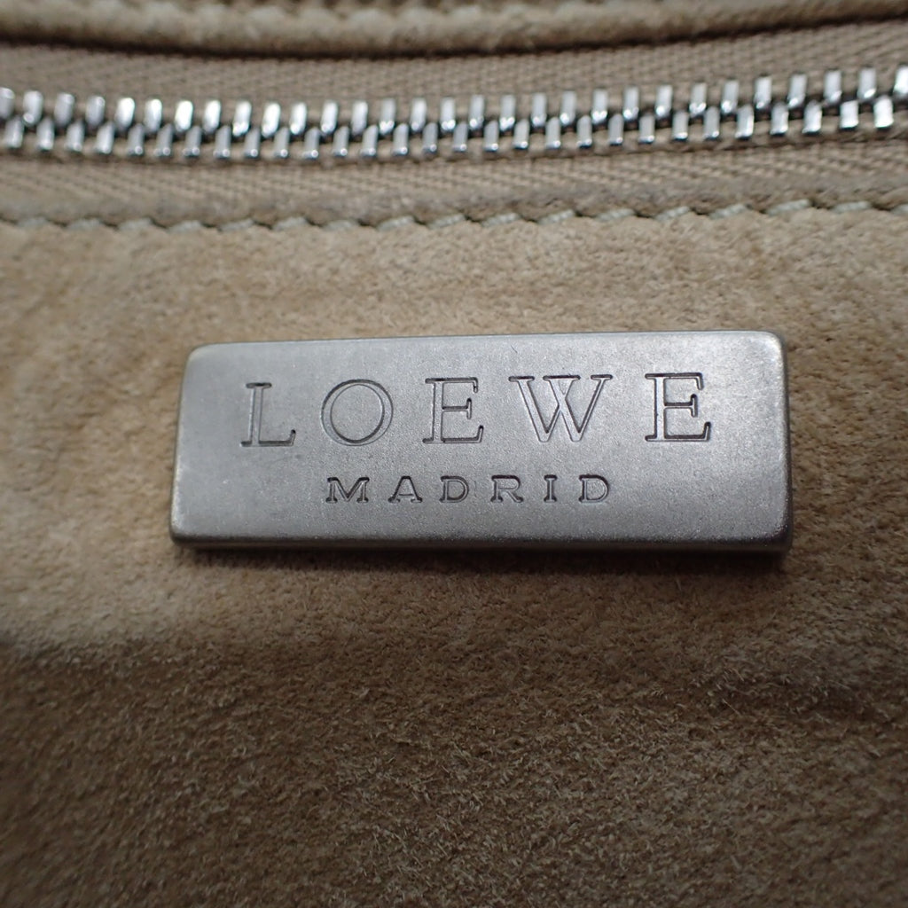 中古◆ロエベ ハンドバッグ アマソナ スエード クロコ LOEWE【AFE4】