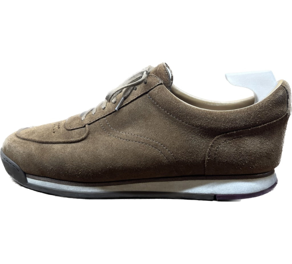 状况良好◆John Lobb 运动鞋绒面革 UK8.5 棕色 JOHN LOBB