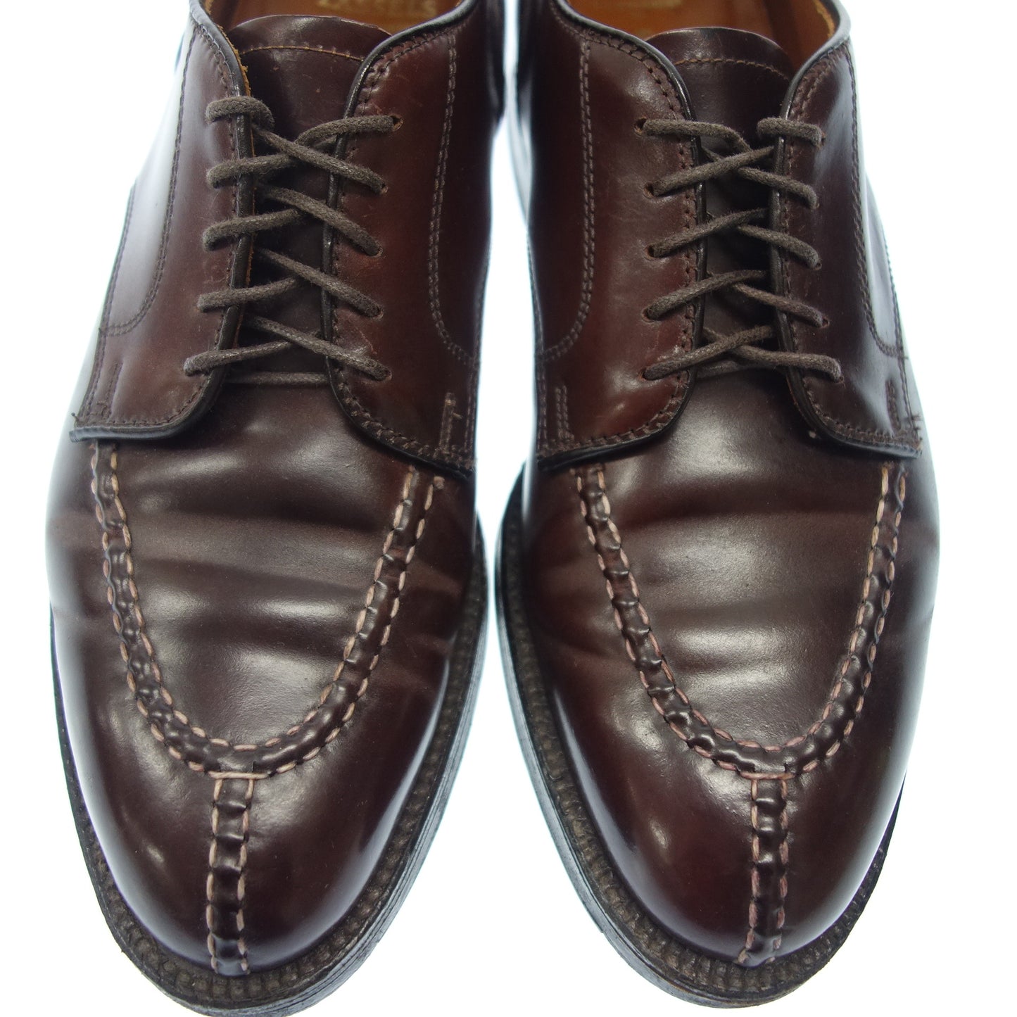 美品◆オールデン 2210 レザーシューズ Uチップ メンズ 7.5 茶 Alden【AFC47】
