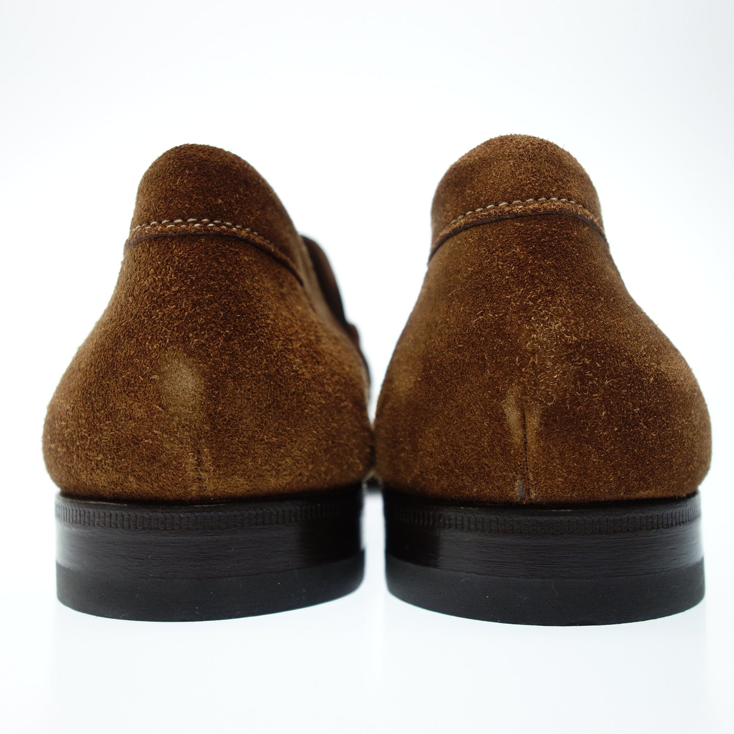 サントーニ レザーローファー スエード ビット メンズ 7.5 茶 Santoni【AFD1】【中古】