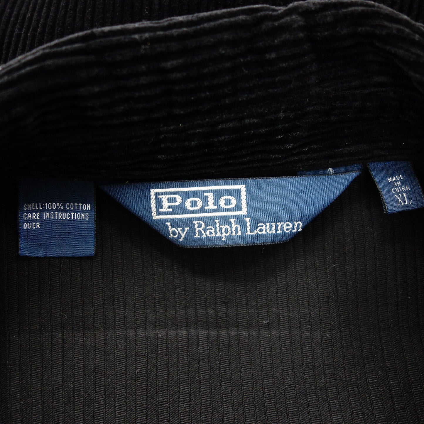 ポロラルフローレン ジャケット ハリントン コーデュロイ ブラック メンズ XL POLO RALPH LAUREN【AFA8】【中古】