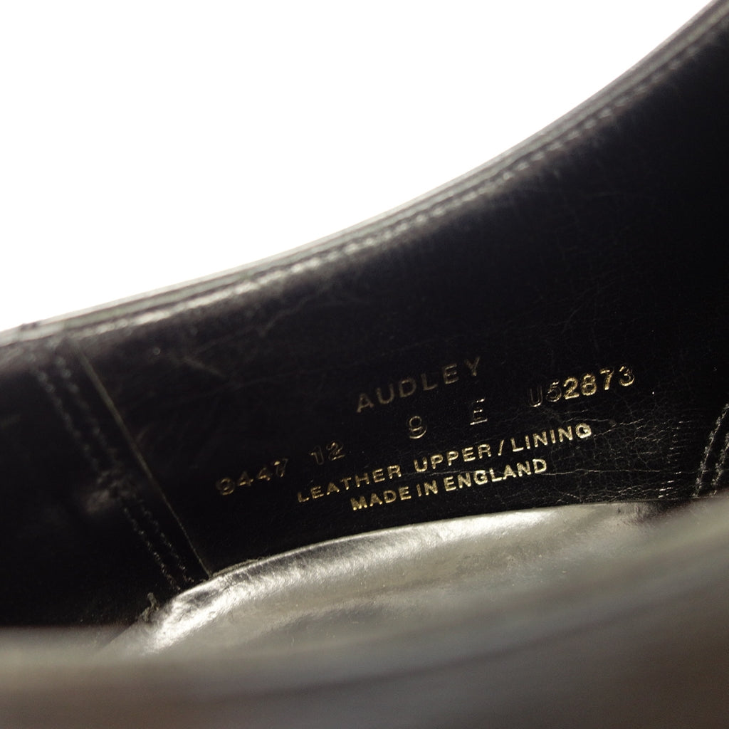中古◆クロケット&ジョーンズ レザーシューズ ストレートチップ AUDLEY メンズ 9E ブラック系 CROCKETT&JONES【AFC15】