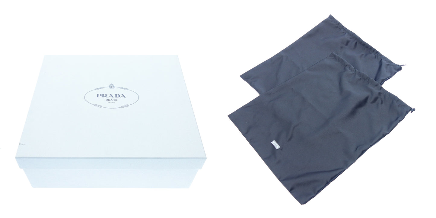 プラダ レザーシューズ モノリス ロゴプレート 1E708L レディース ブラック 37 PRADA【AFD6】【中古】