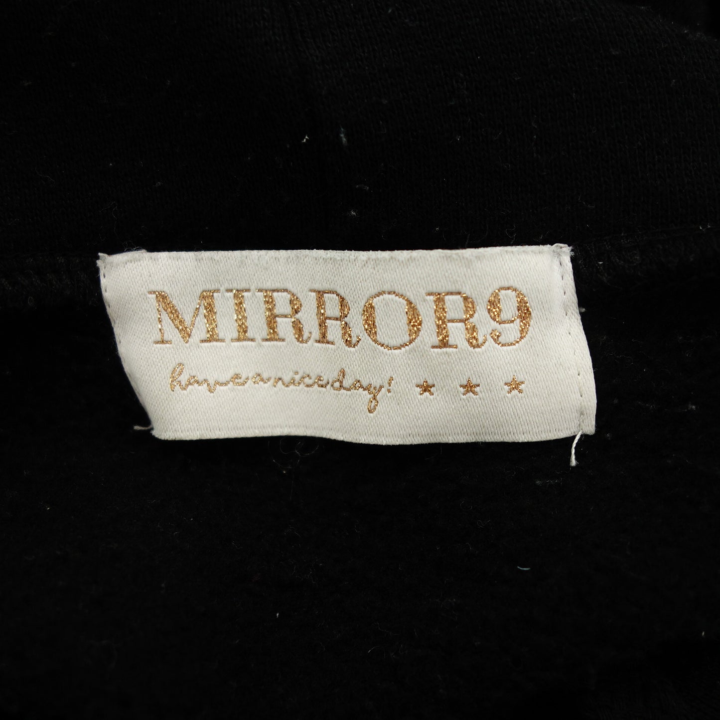 中古◆ミラーナイン パーカー バッグロゴ レディース ブラック サイズM MIRROR9【AFB32】