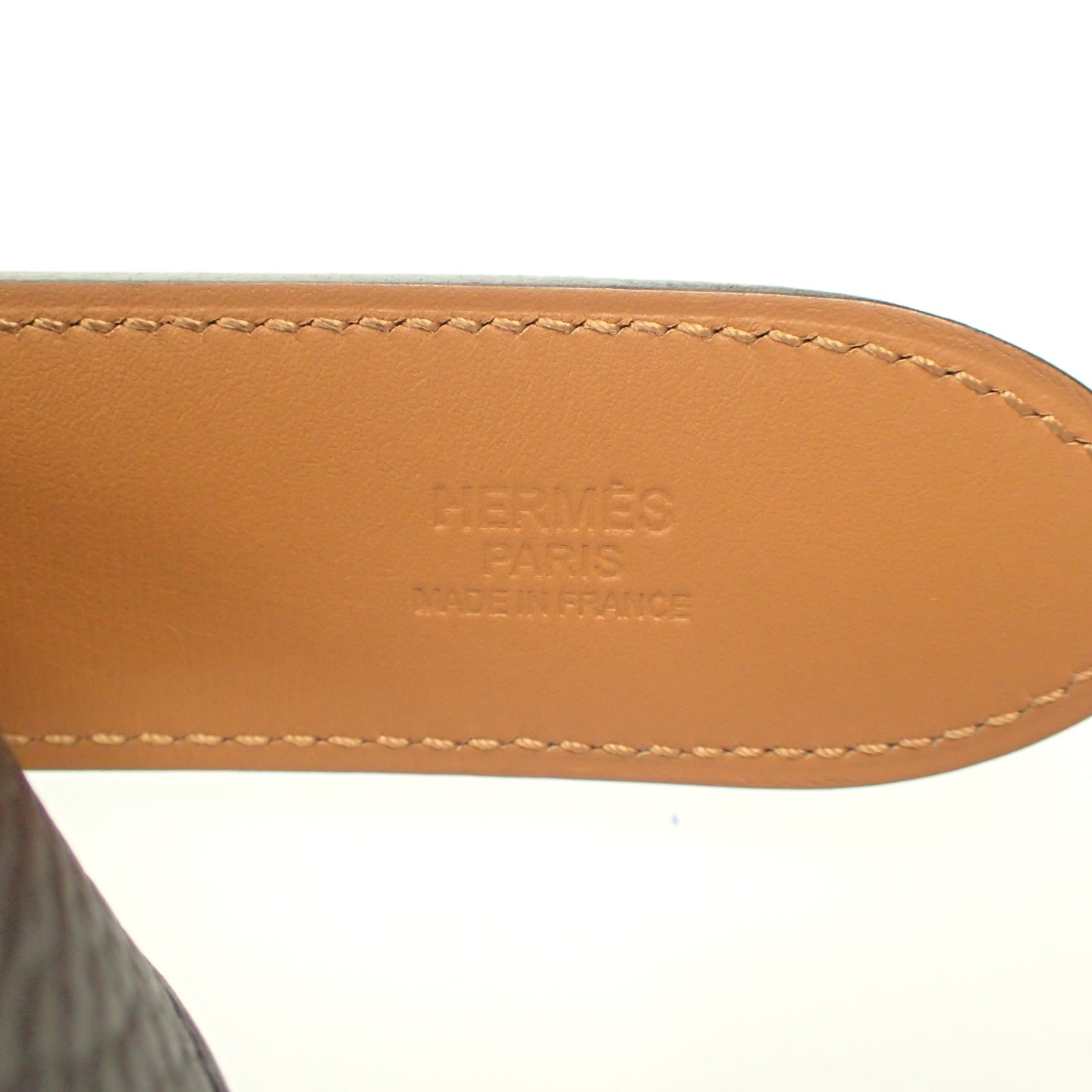 中古◆エルメス レザーベルト エトリヴィエール シルバー金具 □R刻 2014年製 HERMES【AFI18】