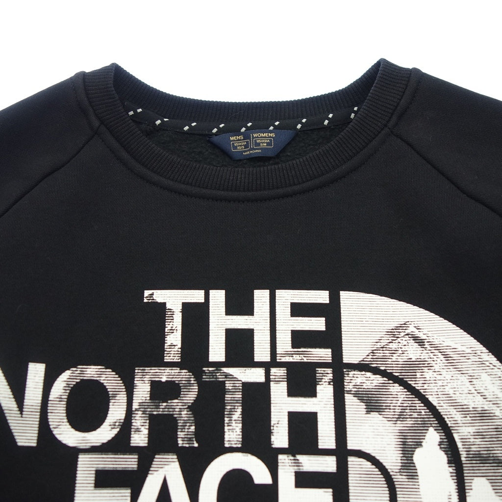 極美品◆ザ ノースフェイス ロゴプリント 裏起毛 スウェット NF0A3VUB 男女兼用 ブラック S/M THE NORTH FACE【AFB9】