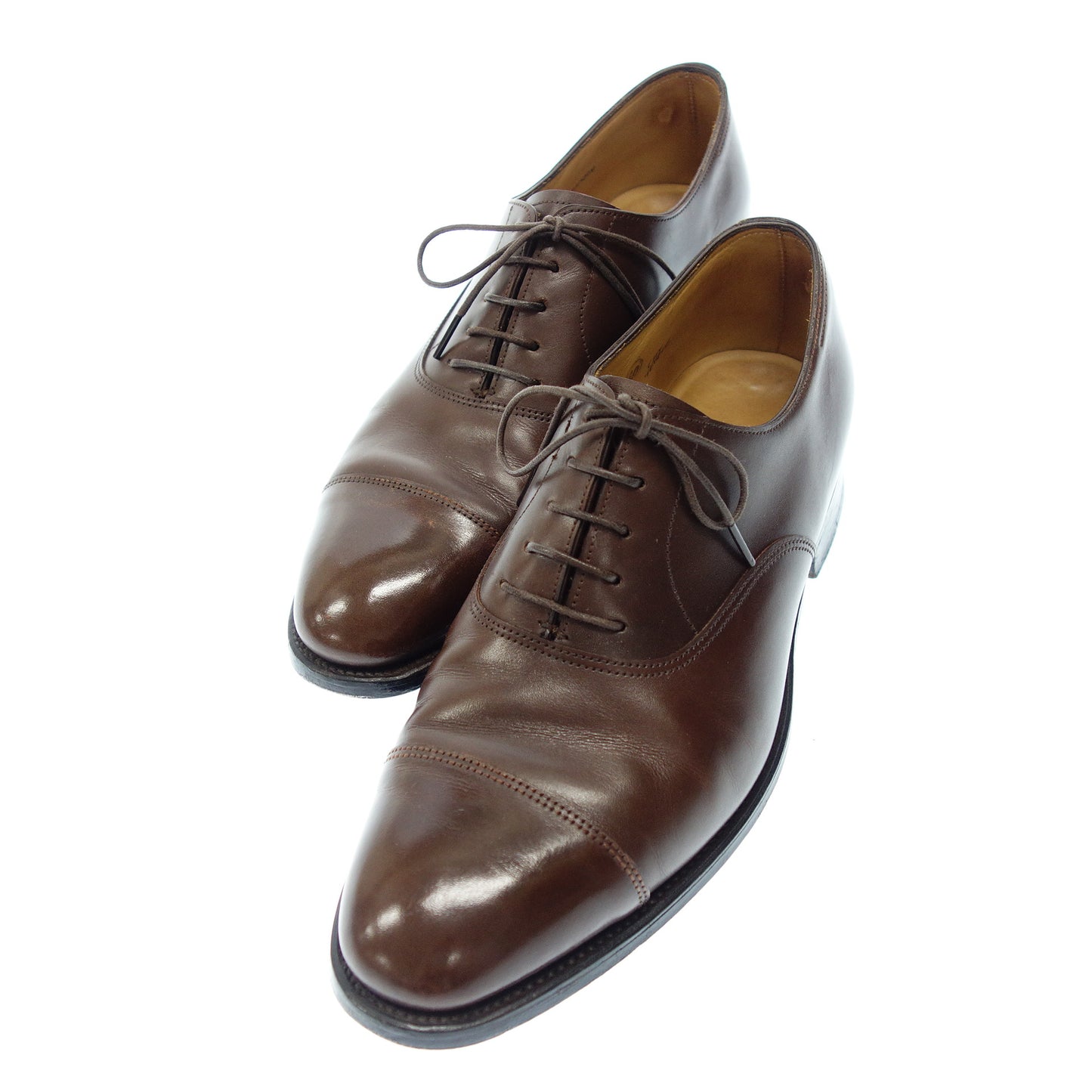 美品◆ジョンロブ レザーシューズ ストレートチップ CITY 8695ラスト メンズ ブラウン系 サイズ7 JOHN LOBB【AFC33】