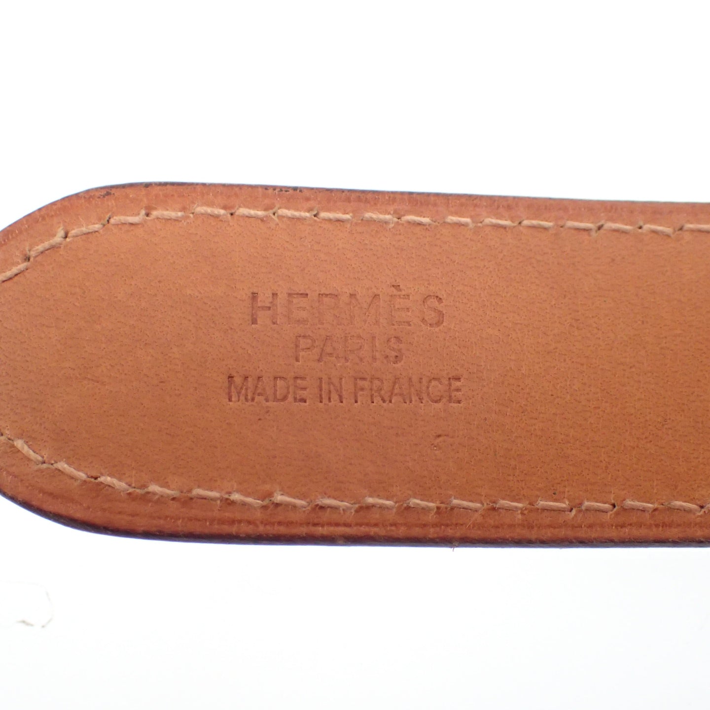 中古◆エルメス レザーベルト シルバー金具 エトリヴィエール □F刻 HERMES【AFI4】