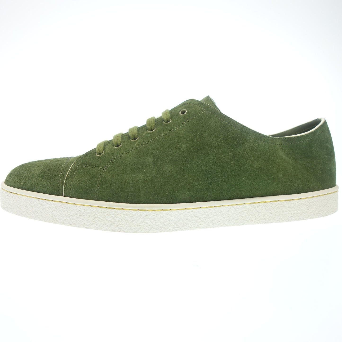 ジョンロブ レザースニーカー スエード LEVAH メンズ 8.5 緑 JOHN LOBB【AFD2】【中古】