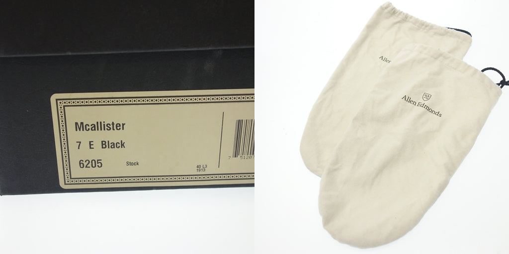 極美品◆アレンエドモンズ レザーシューズ セミブローグ メンズ ブラック サイズ8D Allen Edmonds【AFD1】