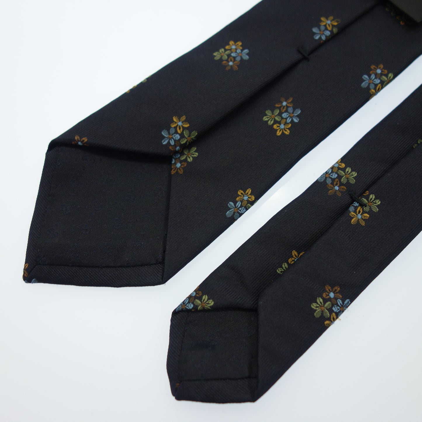 美品◆グッチ ネクタイ フラワー 562827 ネイビー系 GUCCI【AFI17】