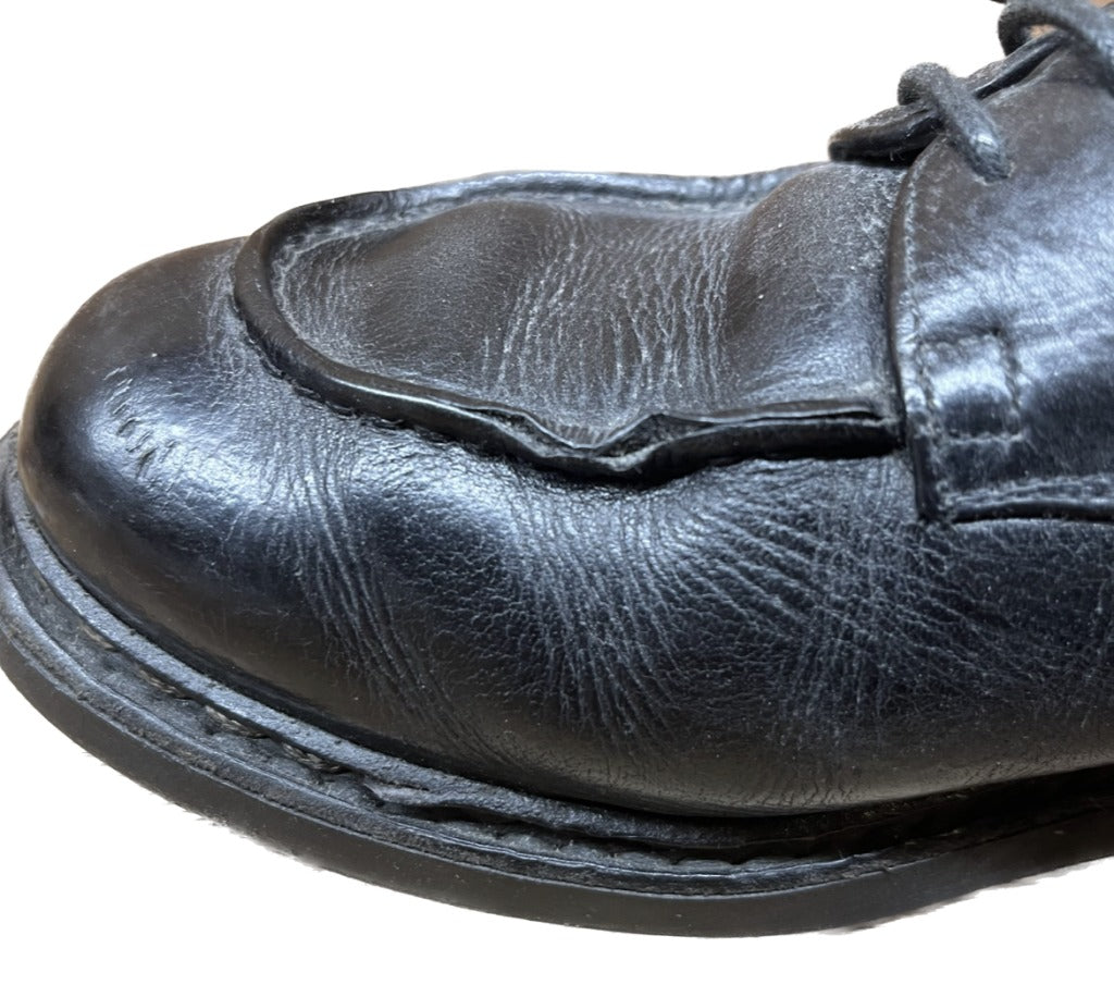 Used ◆ Paraboots Leather Shoes U Tip Chamboard Big Tag UK8 Equivalent Black PARABOOT