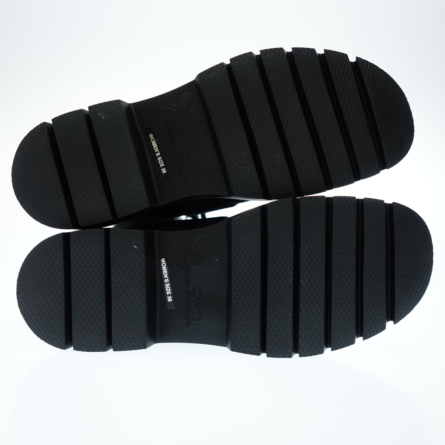 ロジェヴィヴィエ ロングブーツ ウォーキーヴィヴ ファブリック ラインストーン レディース 39 黒 Roger Vivier【AFC26】【中古】