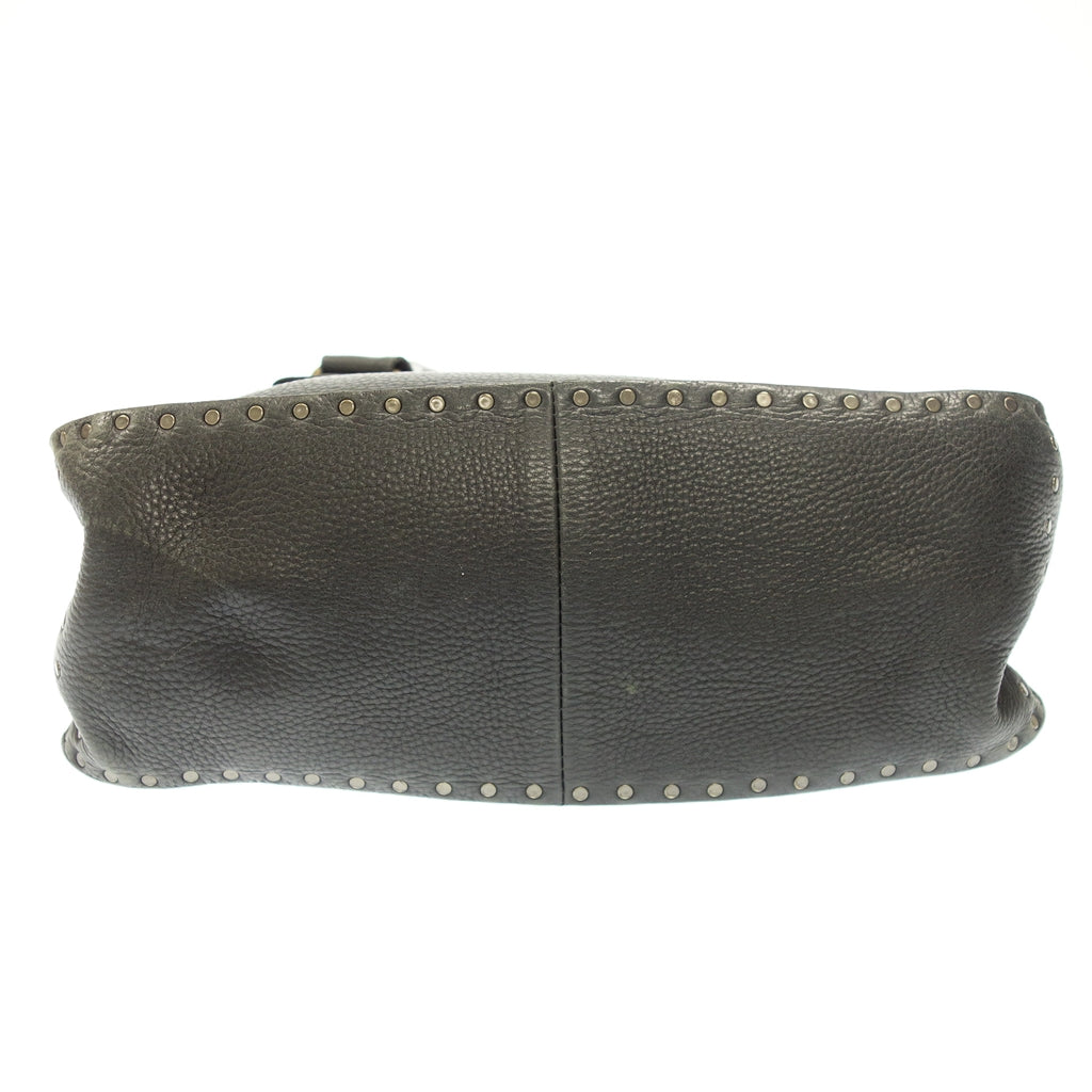 中古◆セリーヌ ブギーバッグ ハンド スタッズ レザー 黒 CELINE【AFE6】
