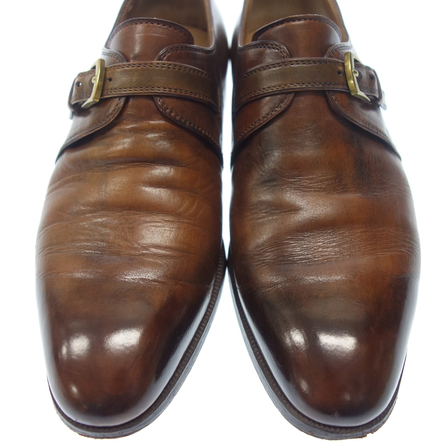 ベルルッティ レザーシューズ シングルモンク メンズ サイズ7 茶 Berluti【AFC17】【中古】