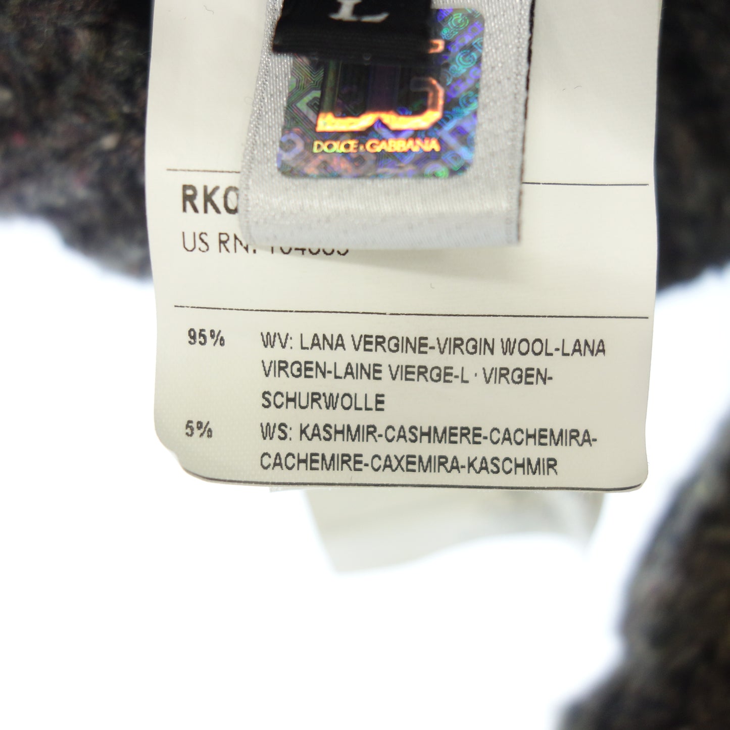 美品◆ディーアンドジー ニット ローゲージ ラムウール カシミア混 総柄 レディース ブラウン系 サイズL D&G【AFB10】