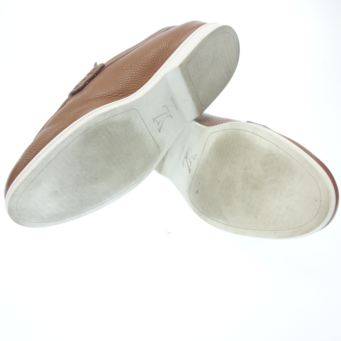 ルイヴィトン レザースニーカー エステートライン LV金具 メンズ 8 茶 LOUIS VUITTON【AFC11】【中古】