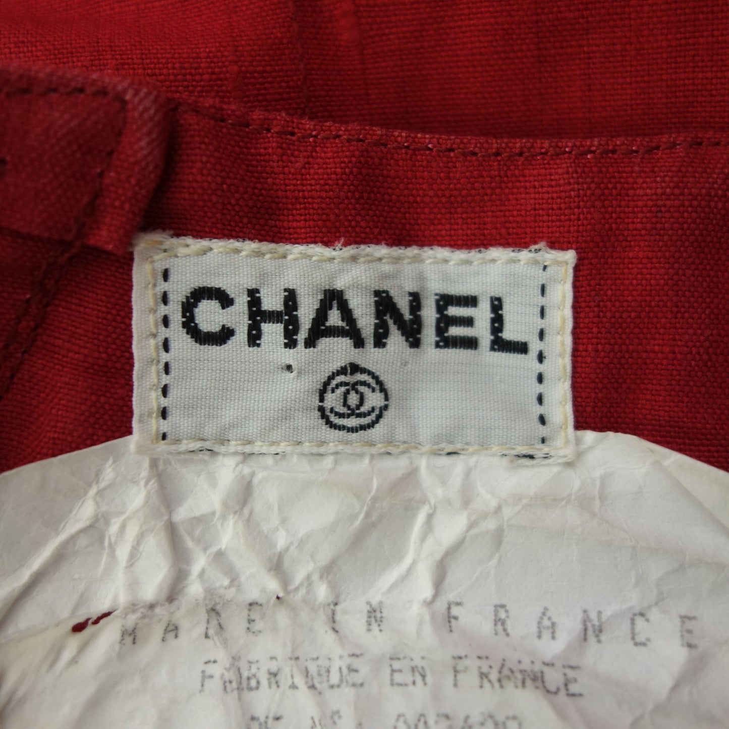 シャネル ワンピース クローバーボタン レディース レッド 36 CHANEL【AFB18】【中古】
