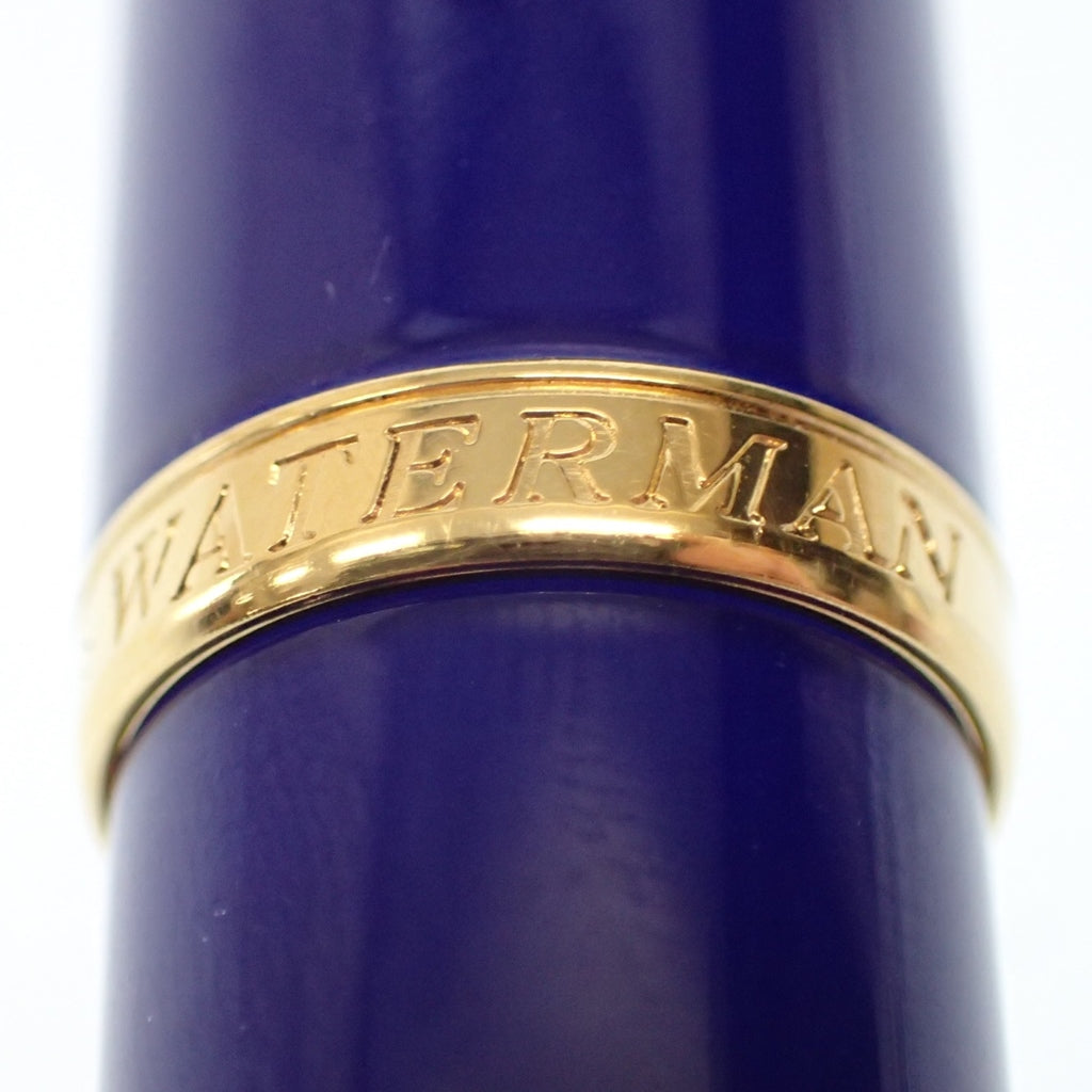 美品◆ウォーターマン 万年筆 カレン ペン先18K750 青×ゴールド WATERMAN CAREN【AFI13】