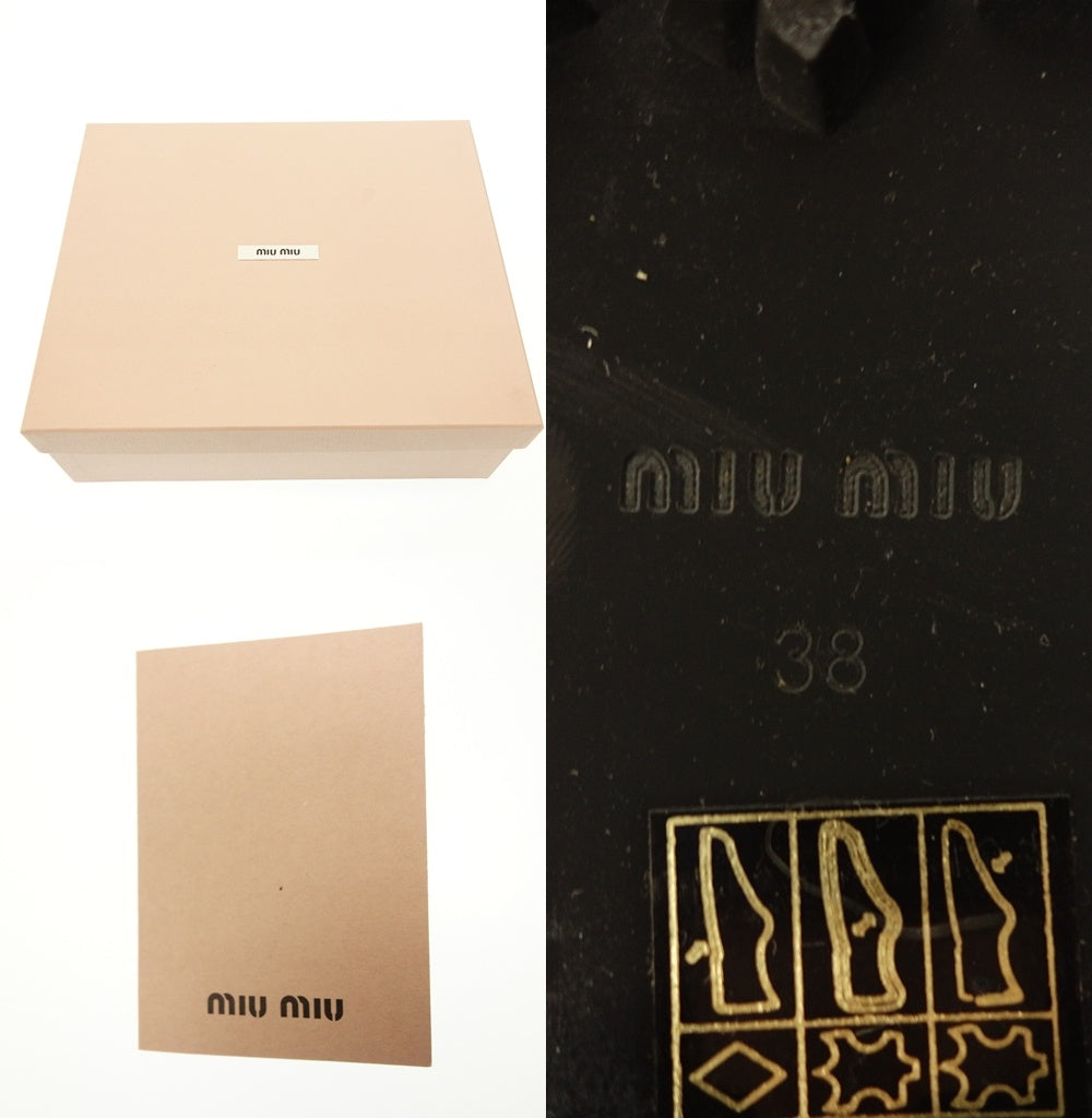中古◆ミュウ ミュウ スリッポン レディース シルバー サイズ38 miu miu【AFD7】