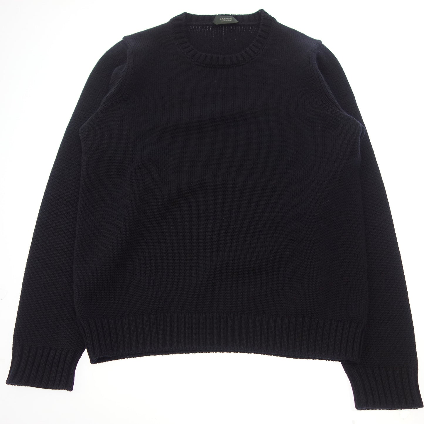 美品◆ザノーネ ウール ニット サイズ46 メンズ ブラック ZANONE【AFB11】