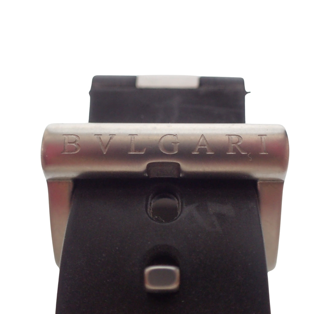 中古◆ブルガリ 腕時計 ディアゴノ プロフェッショナル クロノグラフ 文字盤青 黒×シルバー BVLGARI【AFI4】