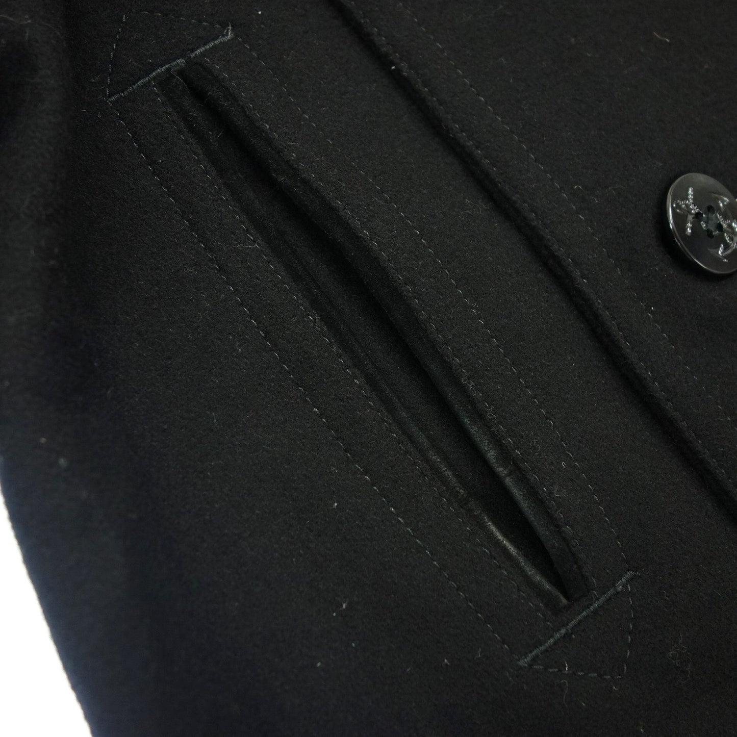 デニム&サプライ ラルフローレン Pコート ウール メンズ M 黒 RALPH LAUREN【AFB22】【中古】