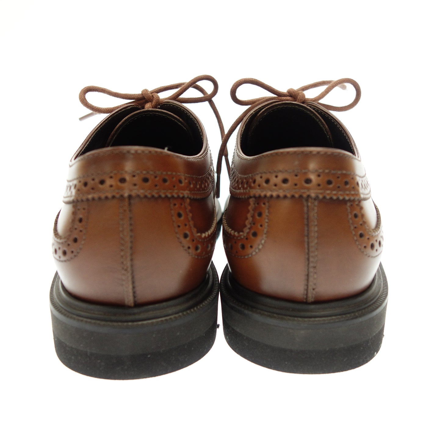 美品◆トッズ レースアップレザーシューズ ウイングチップ メンズ ブラウン サイズ6 TOD'S【AFD6】