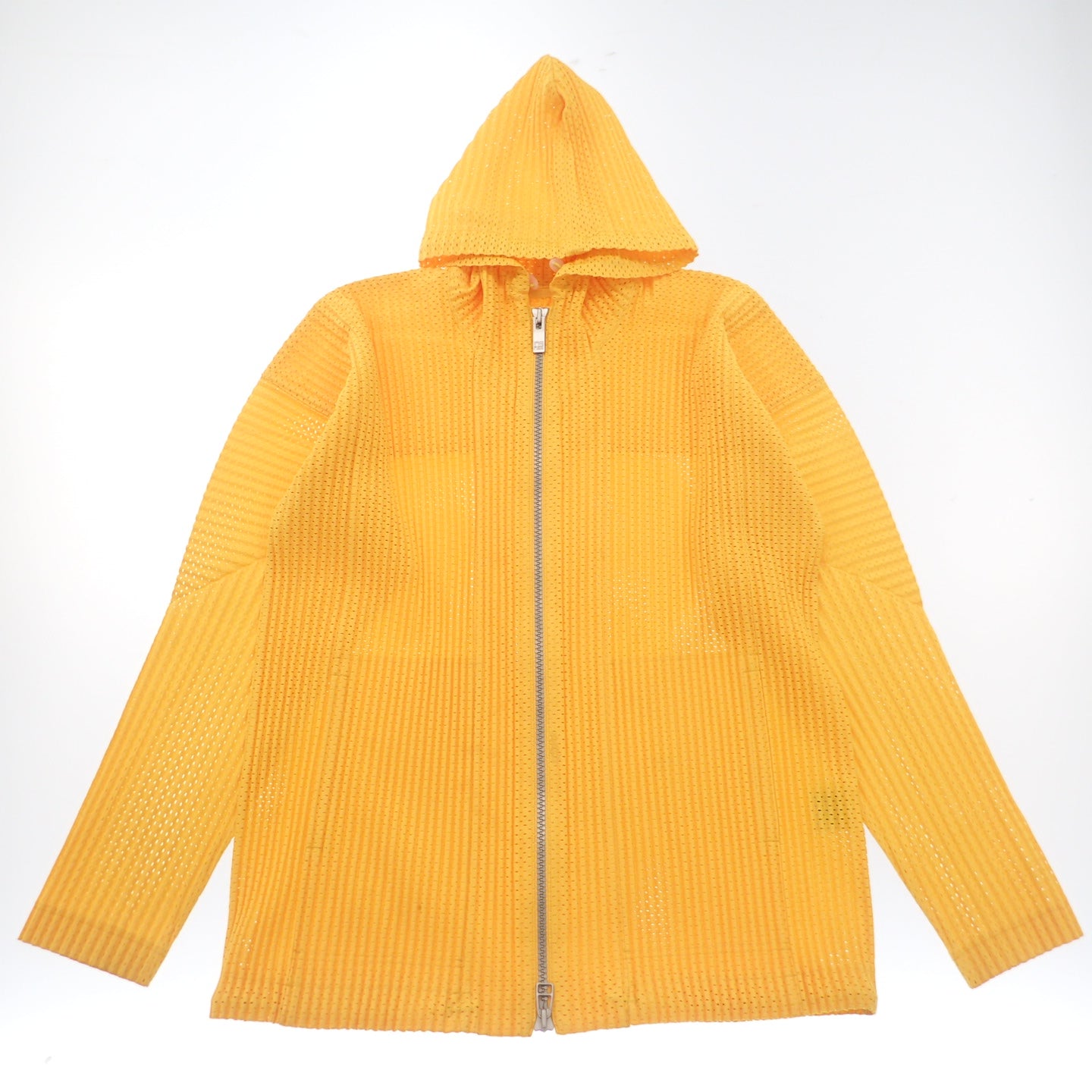 イッセイミヤケオムプリッセ プリーツパーカー HP81JL180 イエロー メンズ 3 ISSEY MIYAKE HOMME PLISSE【AFB4】【中古】