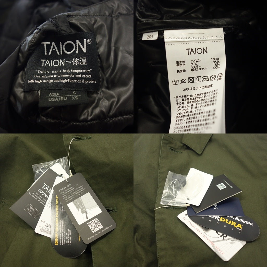 未使用◆タイオン × シップス コート ダウンライナー付 メンズ サイズS オリーブ TAION × SHIPS【AFB1】