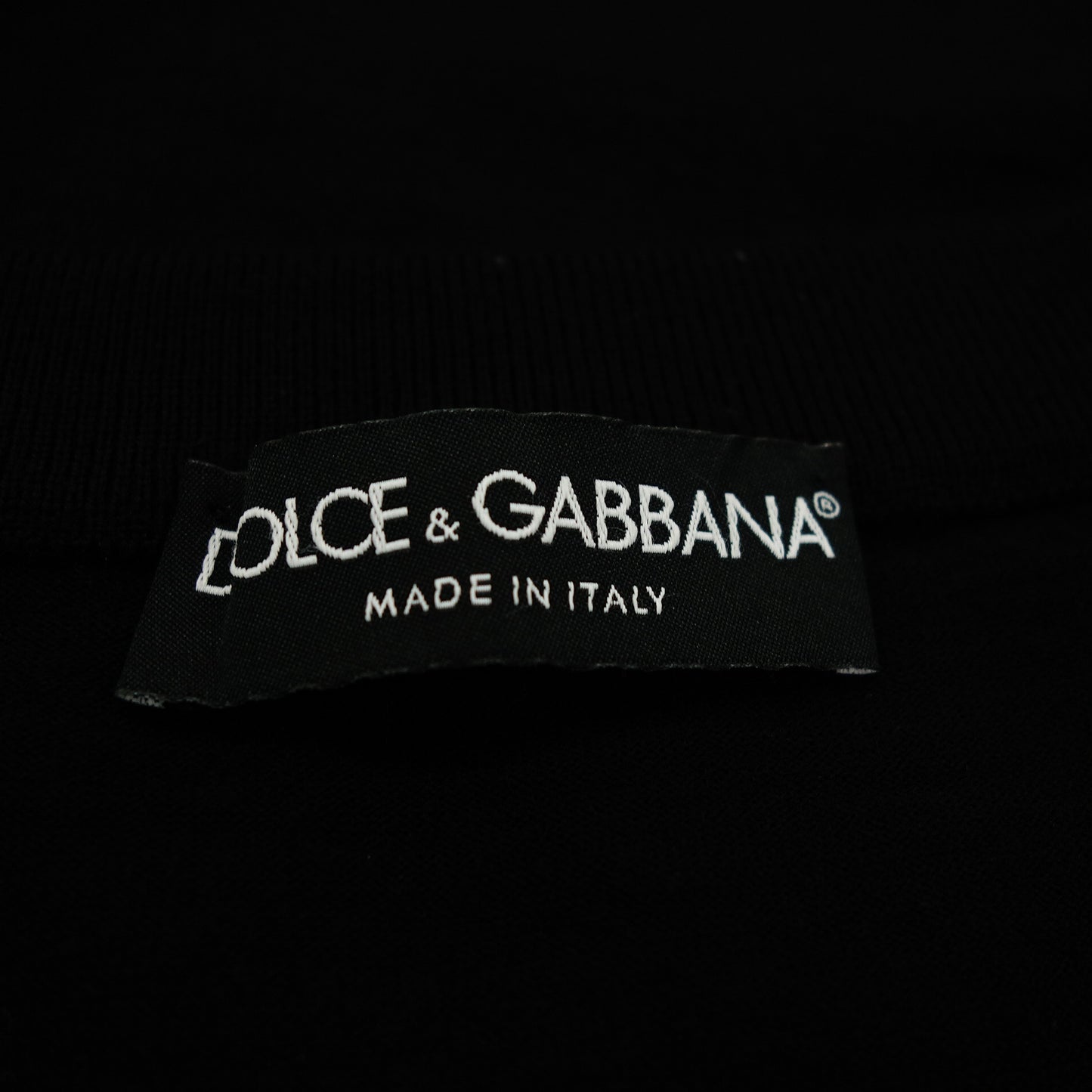 ドルチェ&ガッバーナ ニットセーター ロゴ刺繍 メンズ ブラック 52 DOLCE&GABBANA【AFB19】【中古】