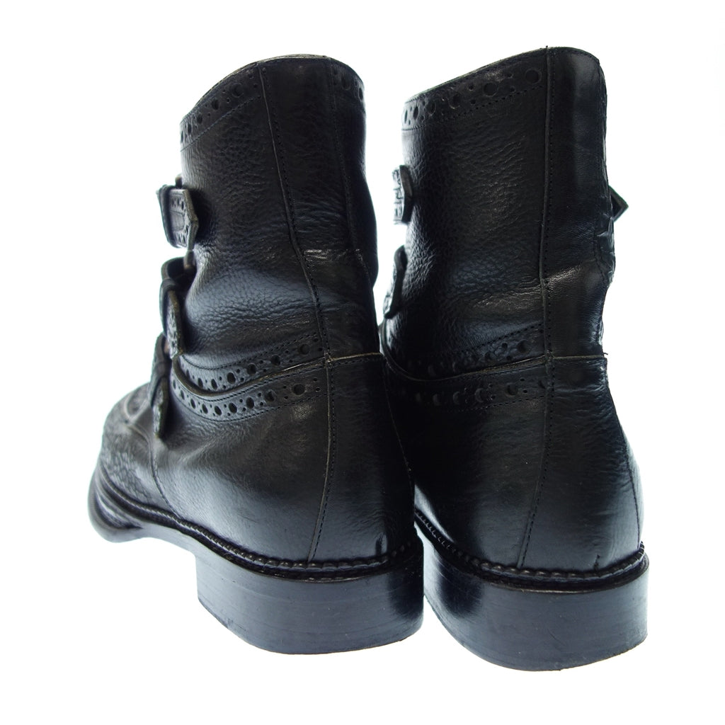美品◆ ドルチェ&ガッバーナ DOLCE & GABBANA エンジニアブーツ ショートブーツ 6D 黒 【AFC24】