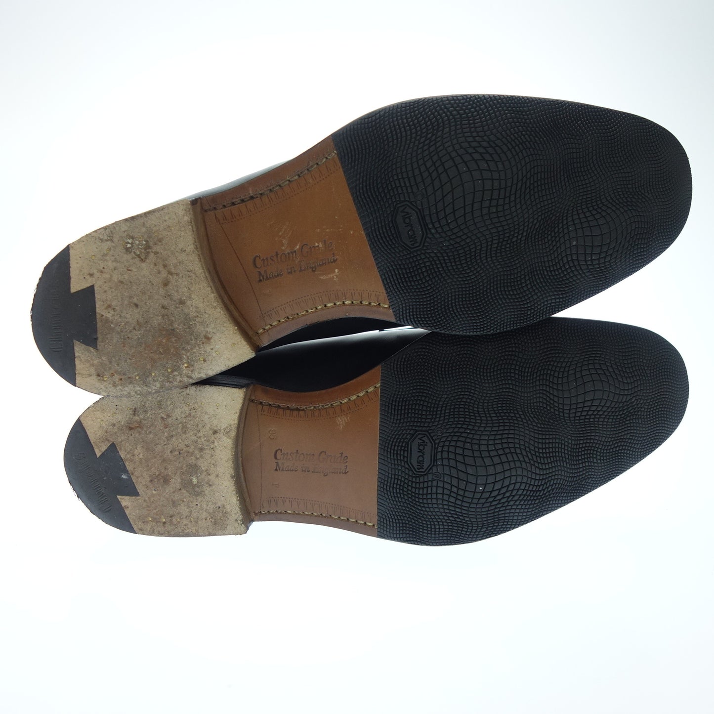 チャーチ レザーシューズ プレーントゥ ストラットン メンズ 8.5 黒 Church's【AFD1】【中古】