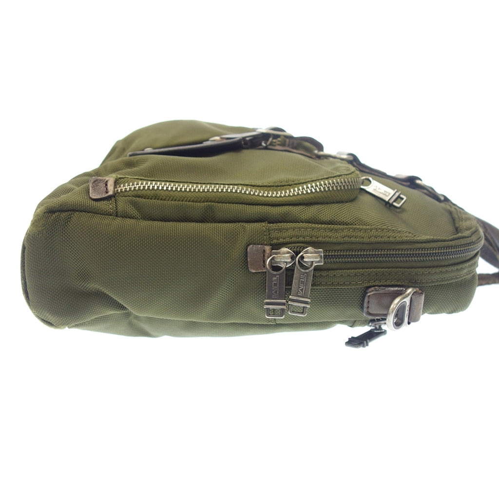中古◆トゥミ ブリーフケース ビジネスバッグ アルファブラボー 226110LH メンズ カーキ×ブラウン TUMI ALPHA BRAVO【AFE8】