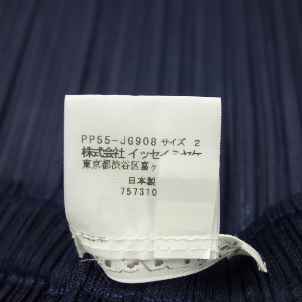 美品◆プリーツプリーズ イッセイミヤケ スカート PP55JG908 ニューカラフルベーシック レディース ネイビー サイズ2 PLEATS PLEASE ISSEY MIYAKE【AFB33】